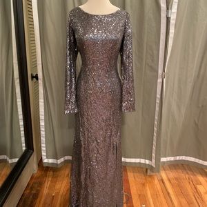 Theia “Giselle” in Smoke sequin size 16